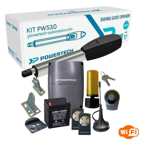 24V Single Swing Gate Opener with Wi-Fi Powertech-PW530