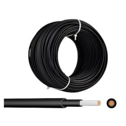 No. 4 Solar PV Double Insulated Black Wire Carisol-Black - No. 4 Awg - per ft.