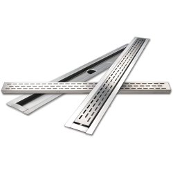 24 X 2.75 in. Straight Hole Style Linear Floor Drain Bisman-BMFD24B
