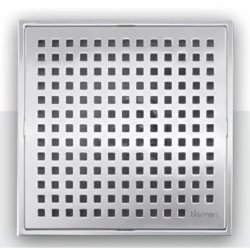 5 3-4 X 5 3-4 in.  Square Center Floor Drain Bisman-BMFD266L