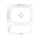 9 X 21 X 23-1/4 in. Single Bowl Stainless Steel Undermount Kitchen Sink Browns-BRUS301