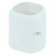 3 in. PVC Straight Duct Socket Pipe Cover Carisol-AJ-8-White 