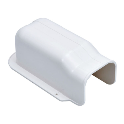 3 in. PVC Wall Cover Duct Pipe Cover Carisol-AW-8-White