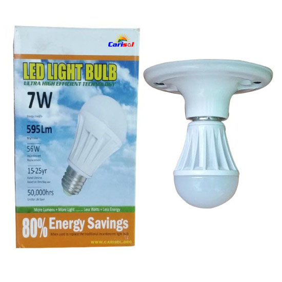 7W / 595Lm L.E.D Light Bulb Carisol-Bright White SR BL 7W S01 01 4000KCT