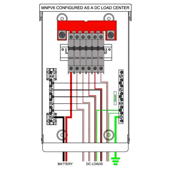 PV6 Combiner Box Midnite Solar-MNPV6 PV6 Combiner Box Midnite Solar-MNPV6