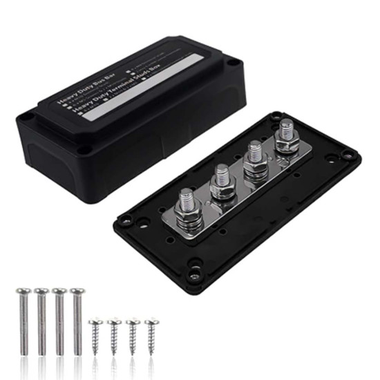 300A Battery Bus Bar Black with Housing Carisol-Negative BB 300A Battery Bus Bar Black with Housing Carisol-Negative BB
