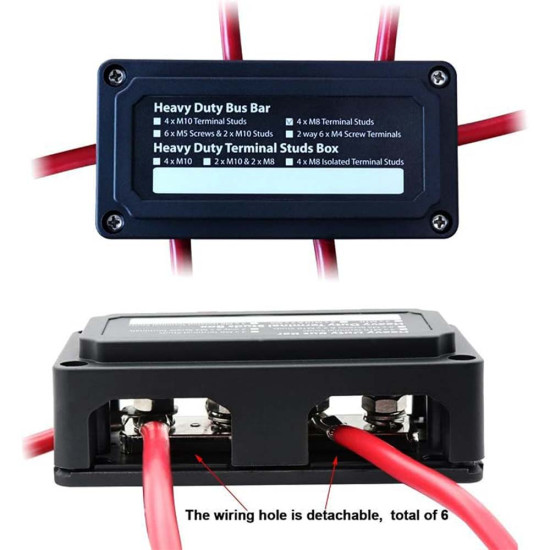 300A Battery Bus Bar Black with Housing Carisol-Negative BB 300A Battery Bus Bar Black with Housing Carisol-Negative BB