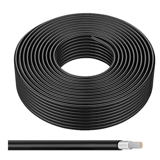 No. 12 Solar PV Double Insulated Black Wire Carisol-Black - No. 12 Awg - per ft.