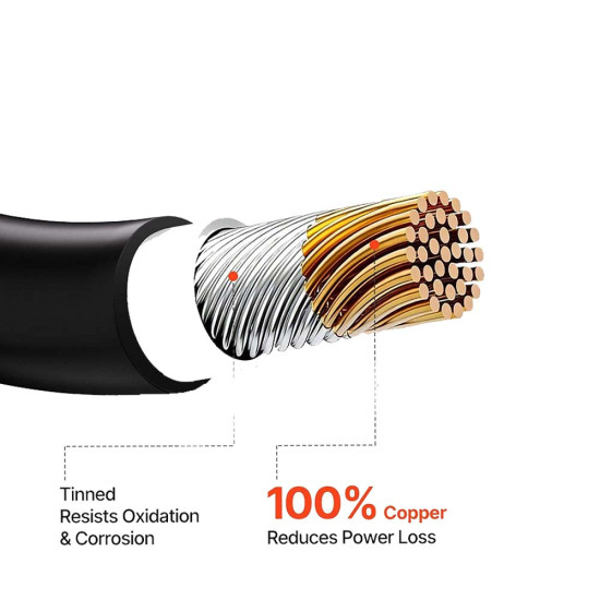No. 6  Carisol-Black T1000 - 6mm2  - No. 6 Awg - per ft.