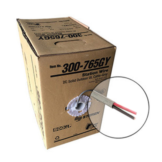 500 ft. 22 Gauge 2 Core Stranded Wire White Jacket Carisol-CZIP22-2C / per ft.