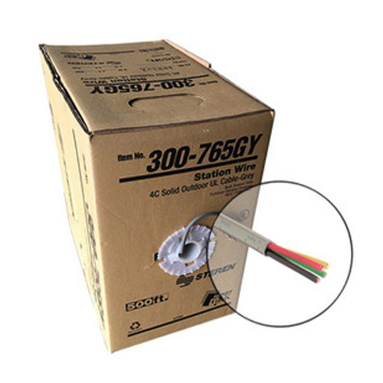 500 ft. 22 Gauge 4 Core Standed Wire White Jacket Carisol-CSTR22-4C / per ft.