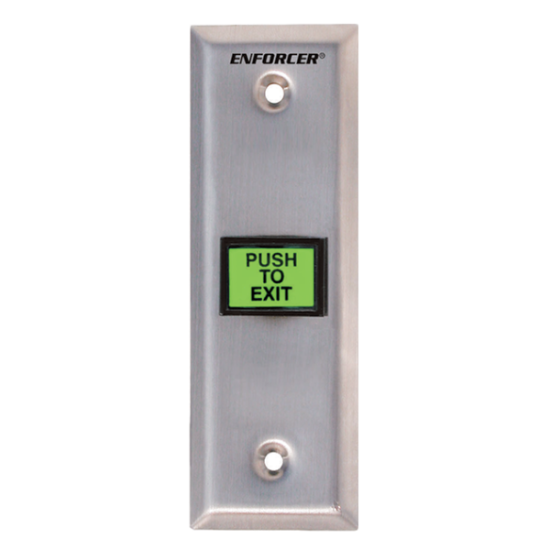 Green Lighted Push Button with Metal Plate Seco-Larm-SD-7103GC Green Lighted Push Button with Metal Plate Seco-Larm-SD-7103GC