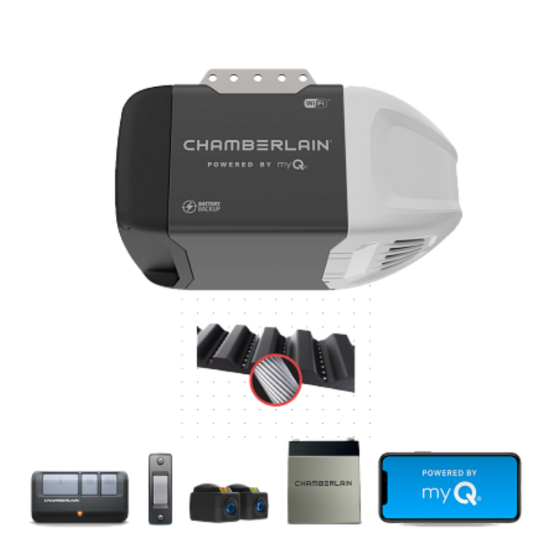 10 ft. Rail Ultra Quiet Garage Door Opener - with WiFi Chamberlain-B2212TMC-10-3/4HP 10 ft. Rail Ultra Quiet Garage Door Opener - with WiFi Chamberlain-B2212TMC-10-3/4HP