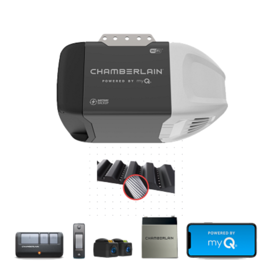 10 ft. Rail Ultra Quiet Garage Door Opener - with WiFi Chamberlain-B2212TMC-10-3/4HP