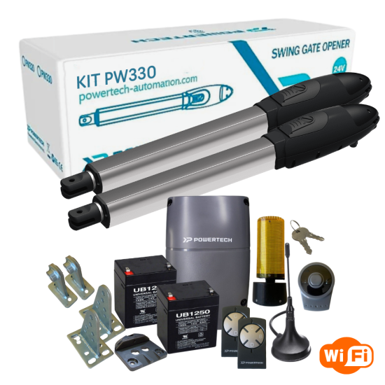 24V Dual Swing Gate Opener with Wi-Fi Powertech-PW330L 24V Dual Swing Gate Opener with Wi-Fi Powertech-PW330L