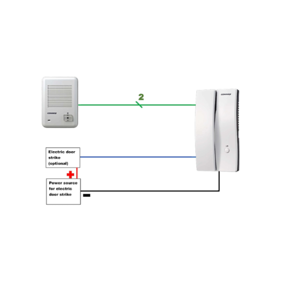 1-1 Audio Intercom Door and Room Station System Commax-DP2S - DR-201D
