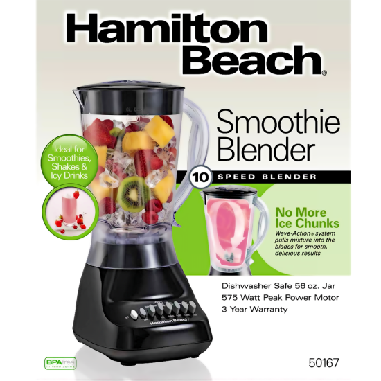 10 Speed Smoothie Blender Hamilton Beach-HB50167