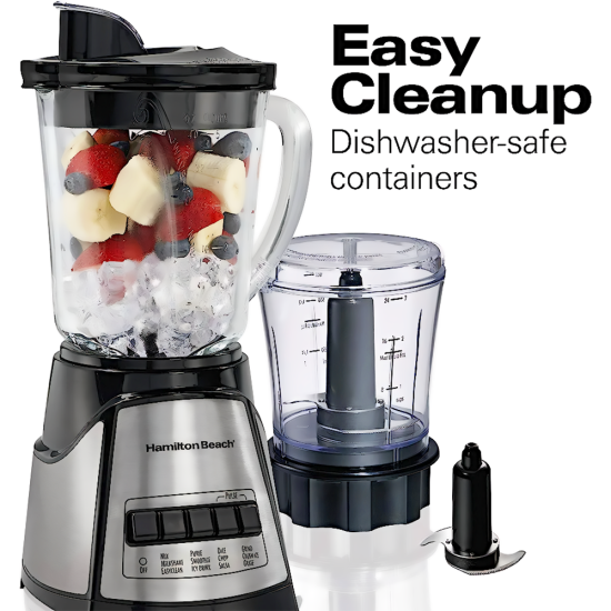 12 Speed Blender with Food Chopper Hamilton Beach-HB58149-58159 12 Speed Blender with Food Chopper Hamilton Beach-HB58149-58159