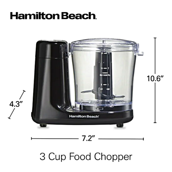 3 cup Food Processor Hamilton Beach-HB72900 3 cup Food Processor Hamilton Beach-HB72900