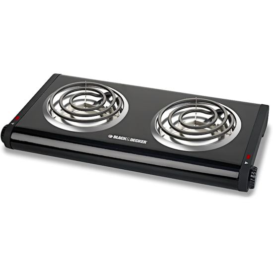 2 Burner  Hot Plate Black And Decker-DB1002B