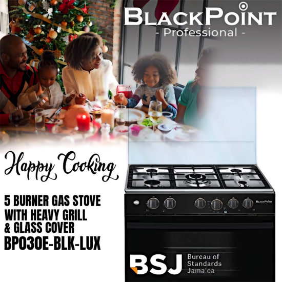 30 in. Gas Stove Blackpoint-BP030E-BLK-LUX