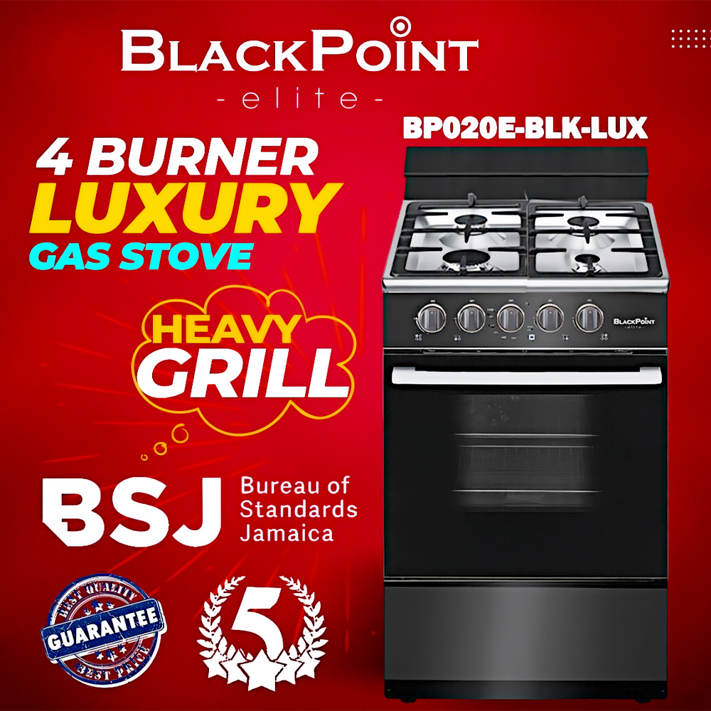 21 in. Gas Stove BlackpointBP020EBLKLUX Carisol [Jamaica]