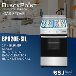 21 in. Gas Stove Blackpoint-BP020E-SIL