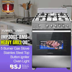 30 Inch 5 Burner Luxury Heavy Duty Imperial-IMP30GS-AMB-YUMMY-TUMMY