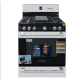 30 in. Gas Stove Blackpoint-BP030E-SIL-ITALIANO 30 in. Gas Stove Blackpoint-BP030E-SIL-ITALIANO