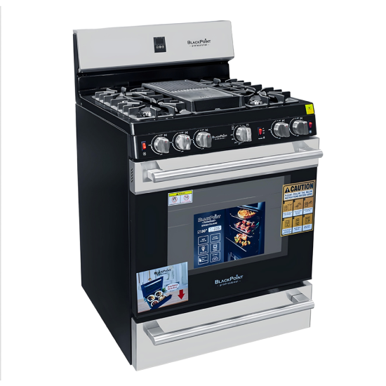 30 in. Gas Stove Blackpoint-BP030E-SIL-ITALIANO 30 in. Gas Stove Blackpoint-BP030E-SIL-ITALIANO