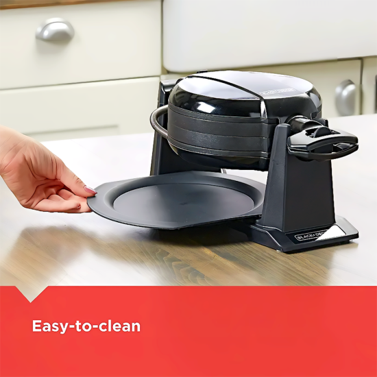 4 Slice Double Flip Waffle Maker Black And Decker-WMD200B 4 Slice Double Flip Waffle Maker Black And Decker-WMD200B