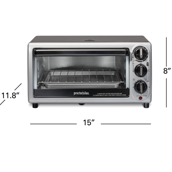 4-slice Toaster Oven Proctor Silex-PS31122 4-slice Toaster Oven Proctor Silex-PS31122