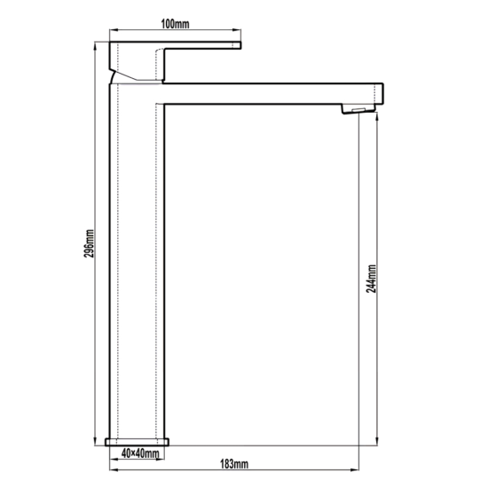 12 in.  Single Handle Basin Faucet Bisman-BMLF 011 MB