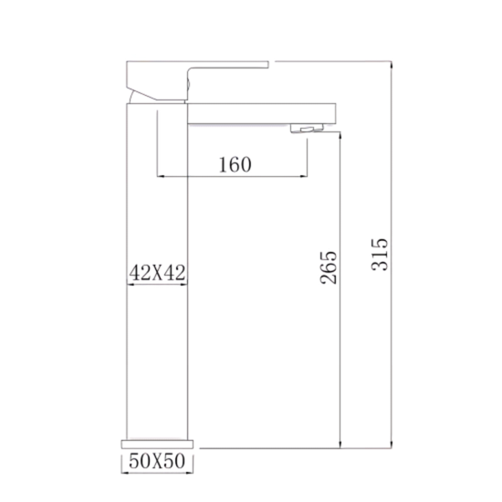 12 in.  Single Handle Basin Faucet Bisman-BMLF 011 MB