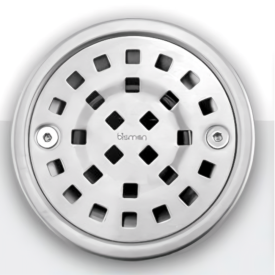 4 X 4 in. Square Center Floor Drain Bisman-BMFD144S 4 X 4 in. Square Center Floor Drain Bisman-BMFD144S