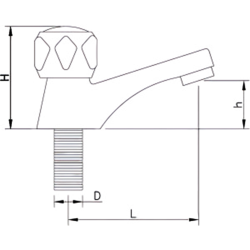 5.0 in  Basin Tap with CP 1/2 Turn Knob  Browns-BMA3004