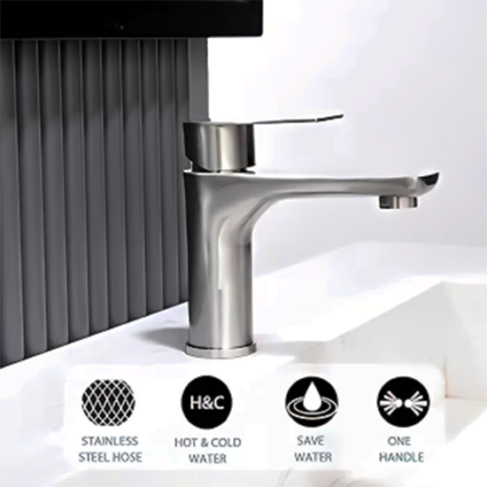 5.0 in Basin Mixer w-o pop-up Bisman-BMLF 002 SS