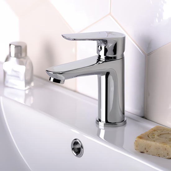 5.0 in. Single Lever Basin Mixer w-o pop-up Bisman-BMLF004CP 5.0 in. Single Lever Basin Mixer w-o pop-up Bisman-BMLF004CP