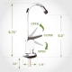 8.5 in Basic and Brass Series Glass Filter Mixer  Ez-Flo-10896LF