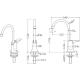 8.5 in Basic and Brass Series Glass Filter Mixer  Ez-Flo-10896LF