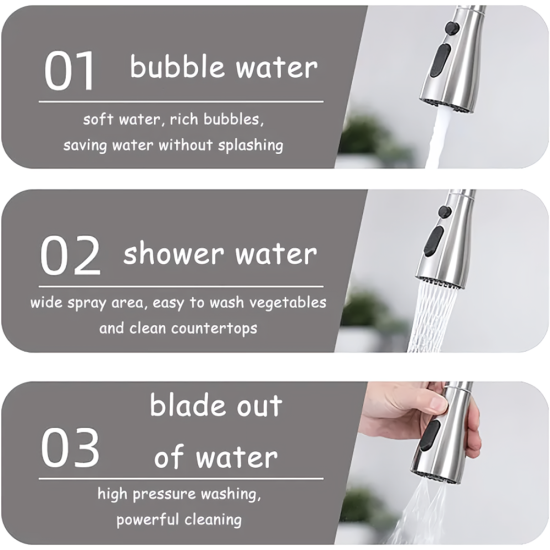 11.0 in Kitchen Mixer with Pull Out Spray Bisman-BMKF004 SS 11.0 in Kitchen Mixer with Pull Out Spray Bisman-BMKF004 SS