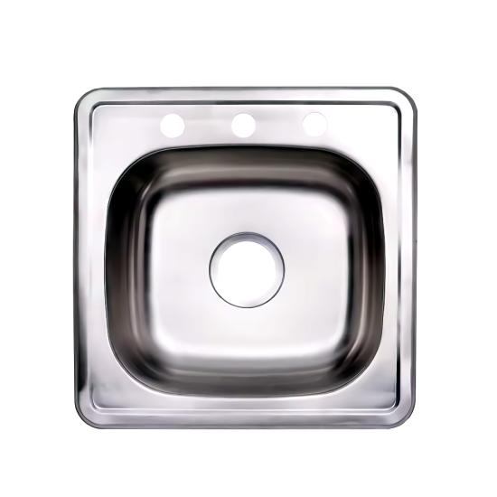 6 X 17 X 21 in. Single Bowl Stainless Steel Drop-In Kitchen Sink Browns-BM25226 6 X 17 X 21 in. Single Bowl Stainless Steel Drop-In Kitchen Sink Browns-BM25226