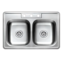 6 X 33 X 22 in. Single Bowl Stainless Steel DI Kitchen Sink Browns-BU-KS-33226