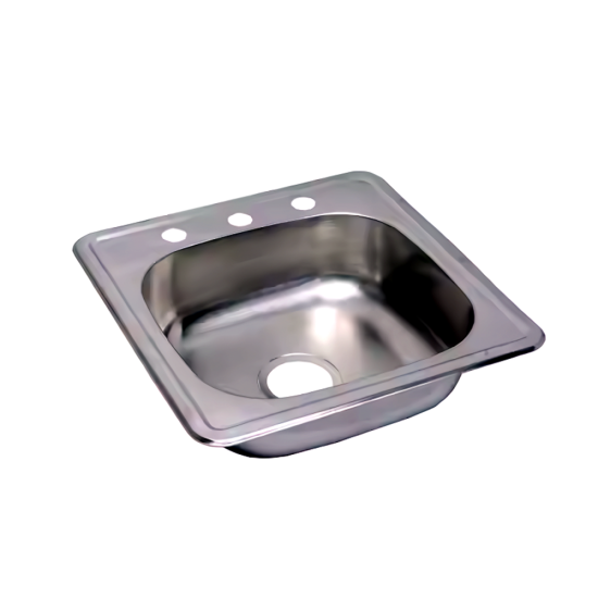 6 X 17 X 21 in. Single Bowl Stainless Steel Drop-In Kitchen Sink Browns-BM25226 6 X 17 X 21 in. Single Bowl Stainless Steel Drop-In Kitchen Sink Browns-BM25226