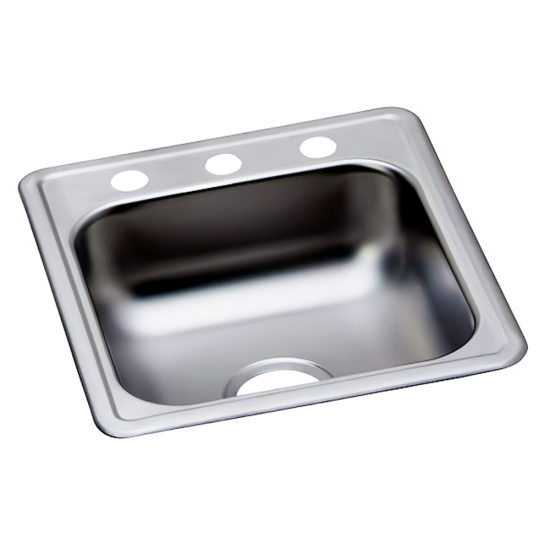 6 X 17 X 21 in. Single Bowl Stainless Steel Drop-In Kitchen Sink Browns-BM25226 6 X 17 X 21 in. Single Bowl Stainless Steel Drop-In Kitchen Sink Browns-BM25226
