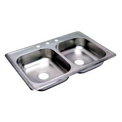 6 X 33 X 22 in. Single Bowl Stainless Steel DI Kitchen Sink Browns-BU-KS-33226