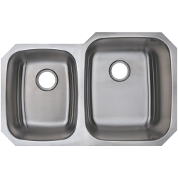 7 X 20.5 X 31.5 in. Double Bowl Stainless Steel Undermount Kitchen Sink Browns-BRU0907R
