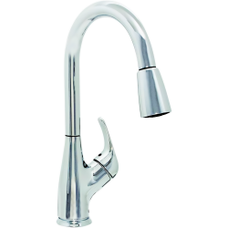 8 in Sterling Series Kitchen Mixer with pull down spray Ez-Flo-LL-10388