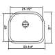 9 X 21 X 23-1/4 in. Single Bowl Stainless Steel Undermount Kitchen Sink Bisman-BRUS307-1 9 X 21 X 23-1/4 in. Single Bowl Stainless Steel Undermount Kitchen Sink Bisman-BRUS307-1