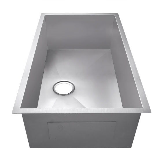 9 X 30 X 18 in. Handmade Single Bowl UM Square SS Kitchen Sink Bisman-BM30189 9 X 30 X 18 in. Handmade Single Bowl UM Square SS Kitchen Sink Bisman-BM30189